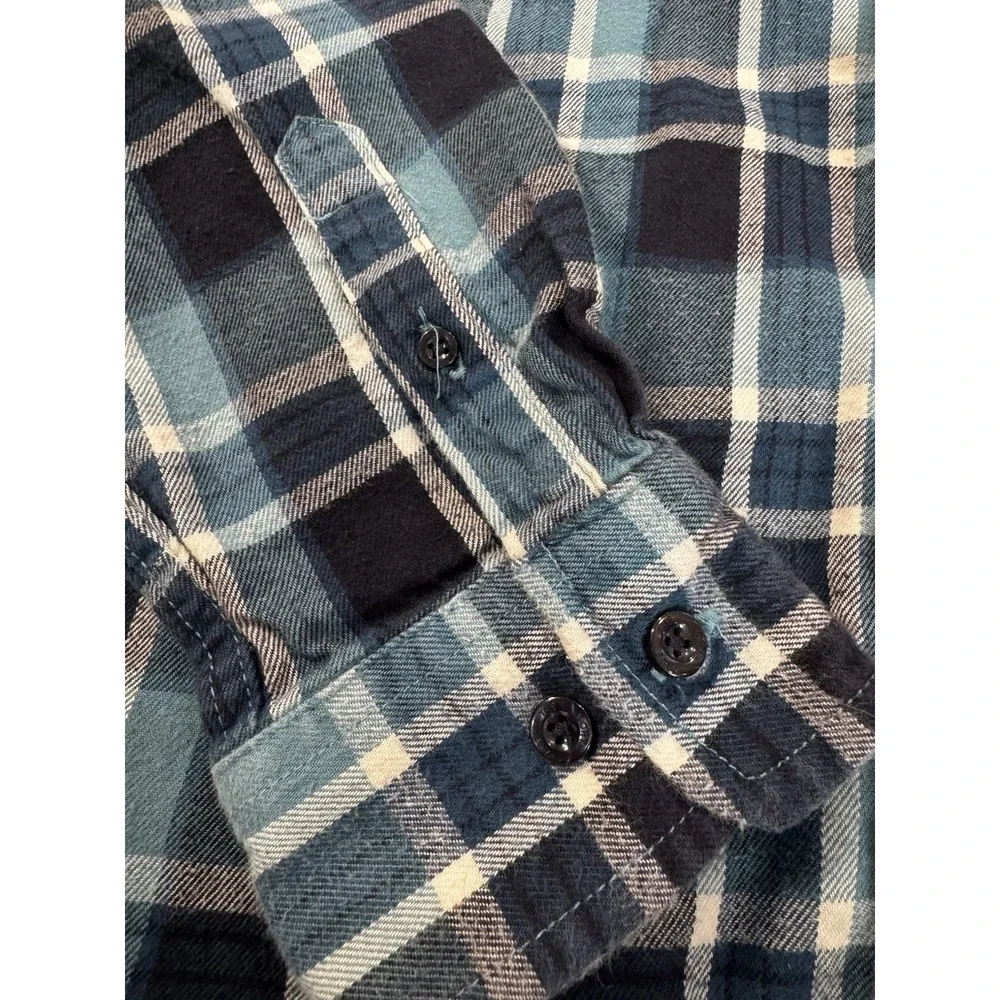 The North Face Flannel Shirt Men's Medium Multicolor Plaid Blue